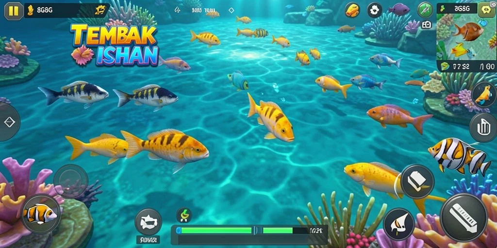 Tangkapan layar utama permainan Tembak Ikan 8G8G yang seru.