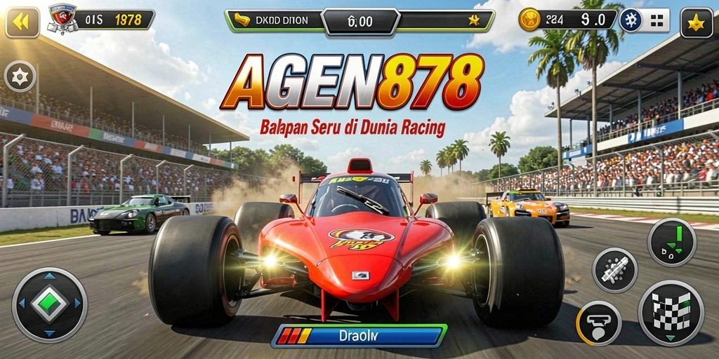 Tampilan gameplay AGEN878 yang seru dan mendebarkan di lintasan balap.