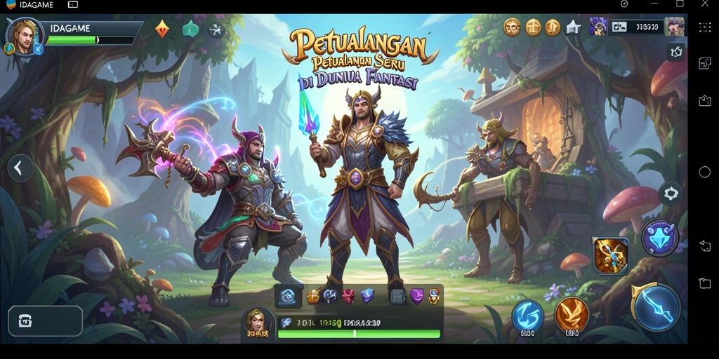 Tampilan gameplay yang mendebarkan dalam petualangan IDAGAME.