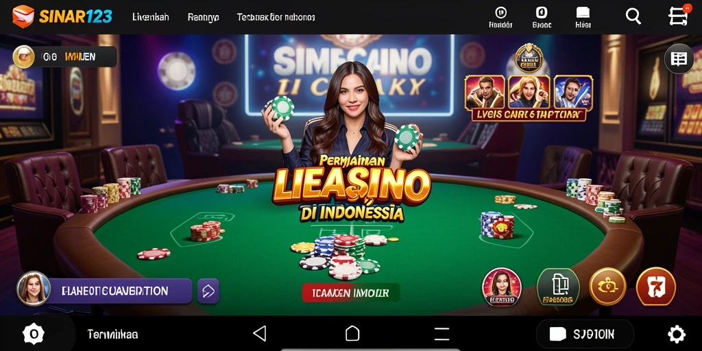 Screenshot gameplay SINAR123 yang menampilkan suasana Live Casino yang menegangkan.